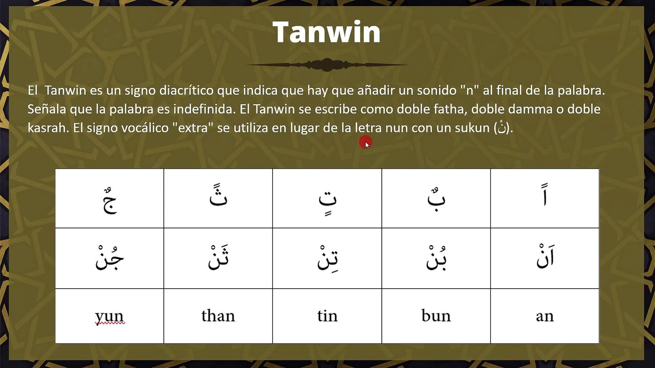 13. Leer el Corán en árabe - Lección #6 – Tanwin