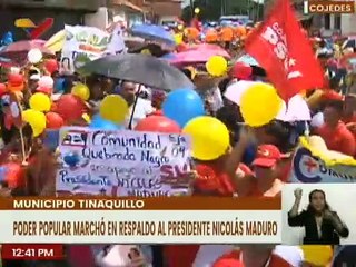 Cojedes | Habitantes del mpio. Tinaquillo marcharon en respaldo al presidente Nicolás Maduro
