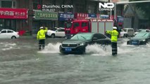 ویدئو؛ شمار قربانیان باران‌های سیل‌آسا در چین به دست‌کم ۳۰ نفر رسید