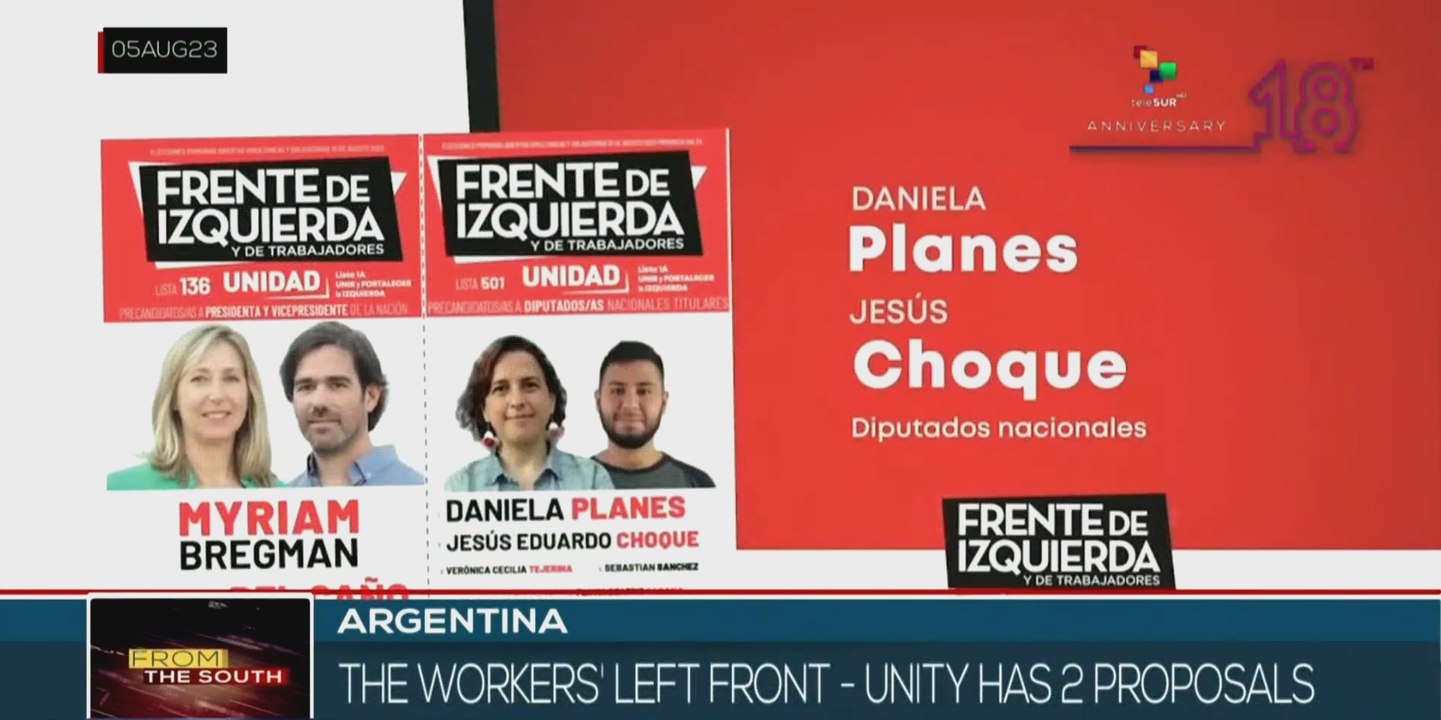 Argentinean left-wing coalition presents proposals for elections