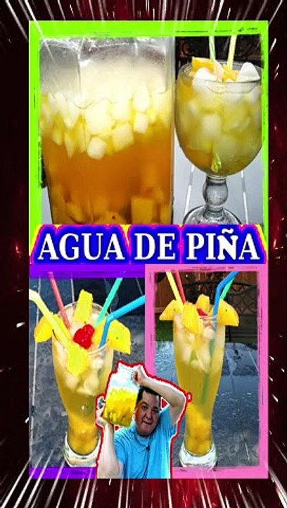 agua de piña refrescate y disfruta de un momento feliz #shorts #aguasfrescas #mexico