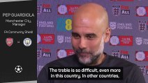 Guardiola refuses to be drawn into talk of City winning the quadruple