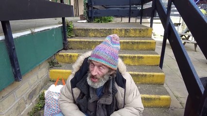 Andy from Mirfield living on the streets of Huddersfield - Invisible People