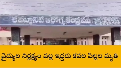 నంద్యాల జిల్లా: వైద్యుల నిర్లక్ష్యం... ఇద్దరు కవల పిల్లలు మృతి