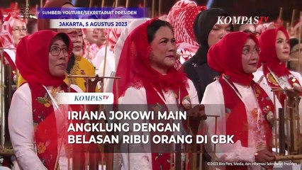 Iriana Jokowi Ikut Main Angklung yang Pecahkan Rekor Dunia