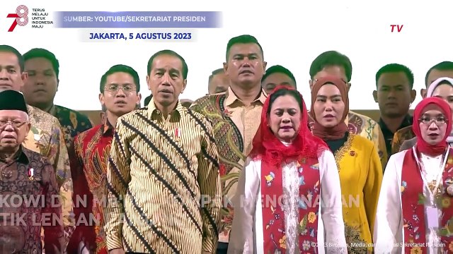 Jokowi dan Maruf Amin Malam Mingguan Nonton Pertunjukan Angklung Terbesar di Dunia