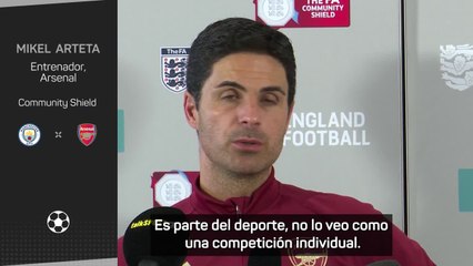Arteta resta importancia a sus duelos con Guardiola: "No es una competición individual"