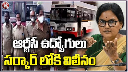 Telangana CS Clarity On RTC Merging Bill | V6 News