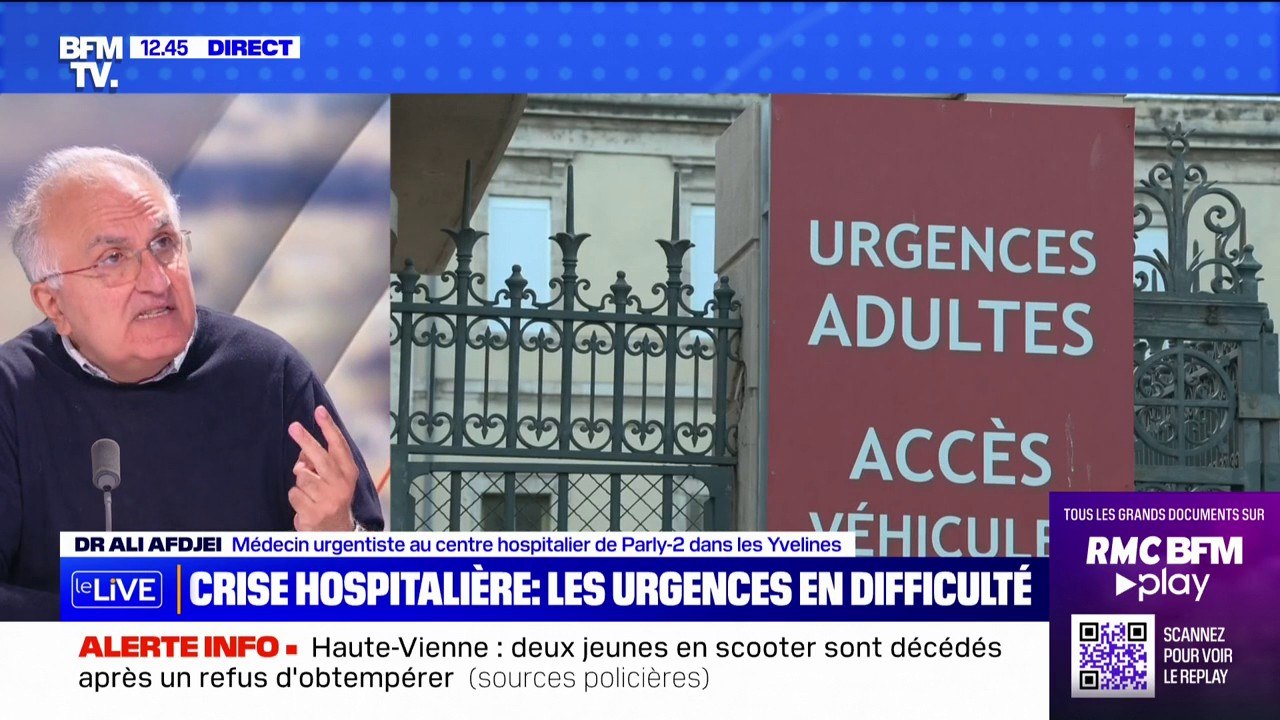 Urgences en surchauffe: "Il faut mettre une fois pour toute les moyens" financiers et d'organisation, affirme le Dr Ali Afdjei (médecin urgentiste)