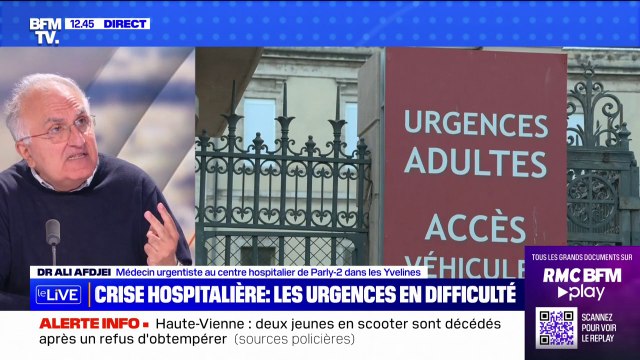 Urgences en surchauffe: Il faut mettre une fois pour toute les moyens financiers et d'organisation, affirme le Dr Ali Afdjei (médecin urgentiste)