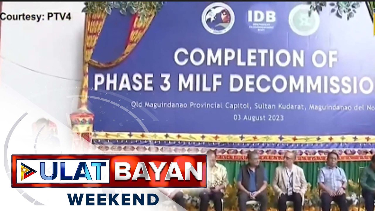 Decommissioning sa dating combatants ng MILF, m...