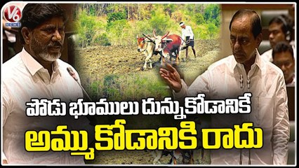 CM KCR Reply To Bhatti Vikramarka Over Podu Land Issue | V6 News