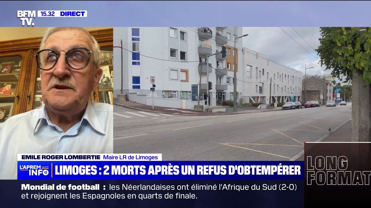 Limoges: "C'est une grande tristesse de perdre deux jeunes", réagit le maire Emile Roger Lombertie (LR)