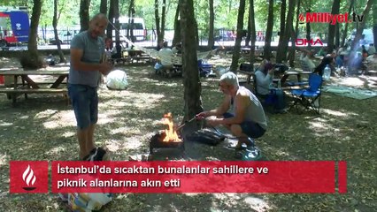 İstanbul'da sahiller tıklım tıklım! 'Güneşten sadece burada kaçabiliyoruz'