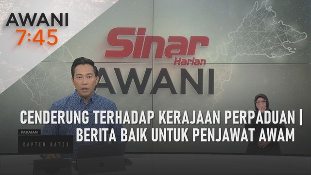 AWANI 7:45 [06/08/2023] - Cenderung terhadap Kerajaan Perpaduan | Berita baik untuk penjawat awam