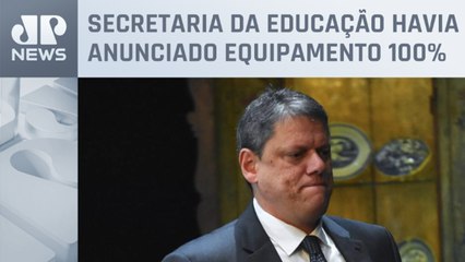 Tarcísio vai oferecer material impresso na rede estadual