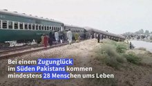 Zugunglück in Pakistan: Mindestens 28 Tote