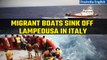 Italy: Two dead and 57 rescued after migrant boats sink off Lampedusa | Oneindia News
