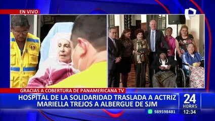 Mariella Trejos fue trasladada a un albergue por delicado estado de salud