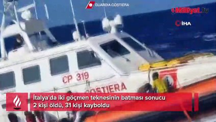 İtalya'da faica! İki göçmen teknesi battı: 2 ölü, 31 kayıp