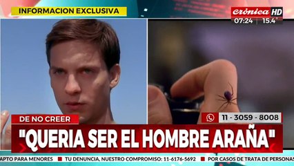 Un nene se hizo picar por una araña para convertirse en "Spiderman" y casi se muere