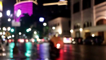 The Beauty of the Indonesian City of Surabaya at Night