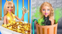 Rich Vs Broke Doll In Jail Cheap Vs Expensive Sneaking Hacks! Diy Ideas By 123 Go!