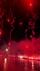 Trabzonsporlular, İstanbul'u yaktı! Yer bordo gök mavi!