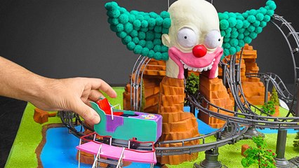 The Simsons 2 In 1! Krusty The Clown Park And Miniature City With A Big Surprise!