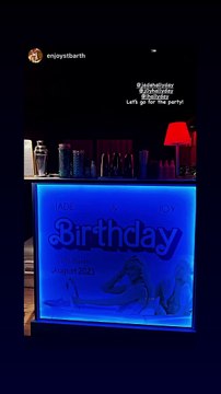 Fête d'anniversaire organisée au Enjoy St-Barth sur le thème de Barbie pour Jade et Joy Hallyday le 5 août 2023.