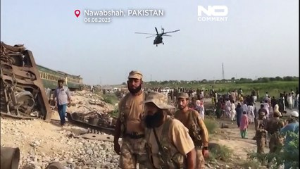 At least 30 people dead after a train derailed in Pakistan