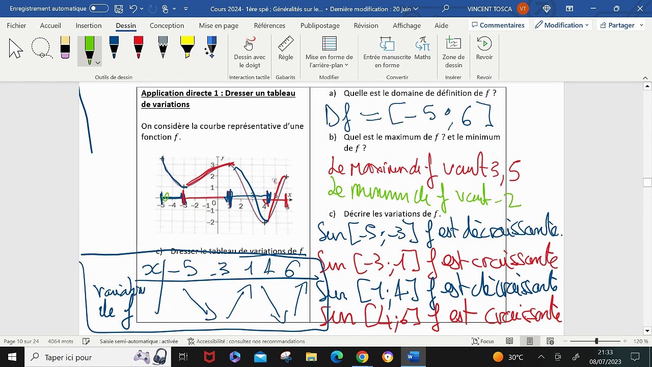 Partie 4/4 - Généralités sur les fonctions - Cours