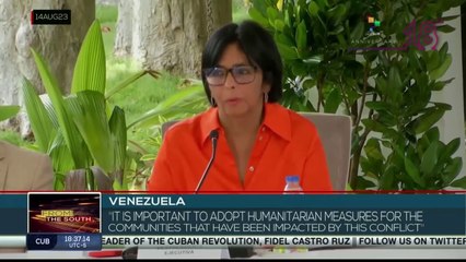 Delcy Rodriguez stressed that Venezuela supports the total peace policies of the Government of Gustavo Petro