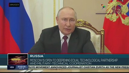 Putin assures that he will work with those who defend his national interests at the Military-Technical Forum 2023
