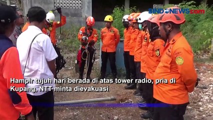 Pria di Kupang Minta Dievakuasi  Setelah Seminggu di Atas Tower, Tuntutan Ingin Bertemu Presiden