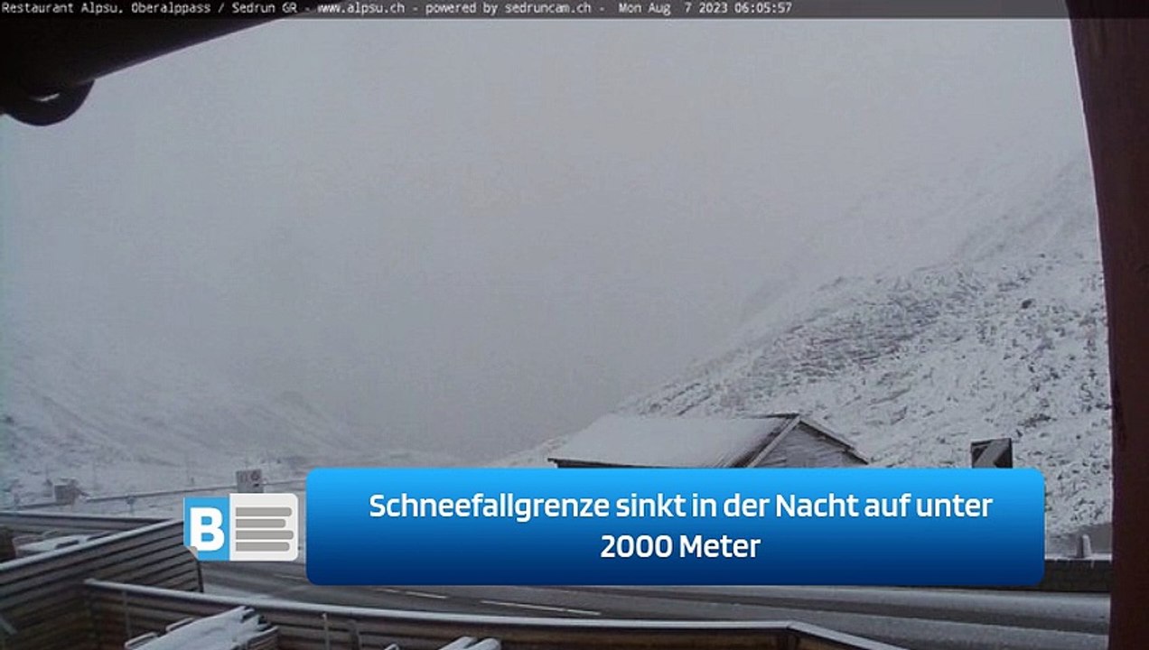 Schneefallgrenze sinkt in der Nacht auf unter 2000 Meter