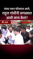 संसदेत प्रवेश, राहुल गांधींनी पहिलं काम काय केलं