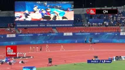 Çin'deki organizasyonda milli atlet Derya Kunur'un ayakkabısı çıktı