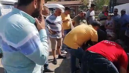 Bir ayağı protez olan engelli adam minibüsün altında böyle kaldı
