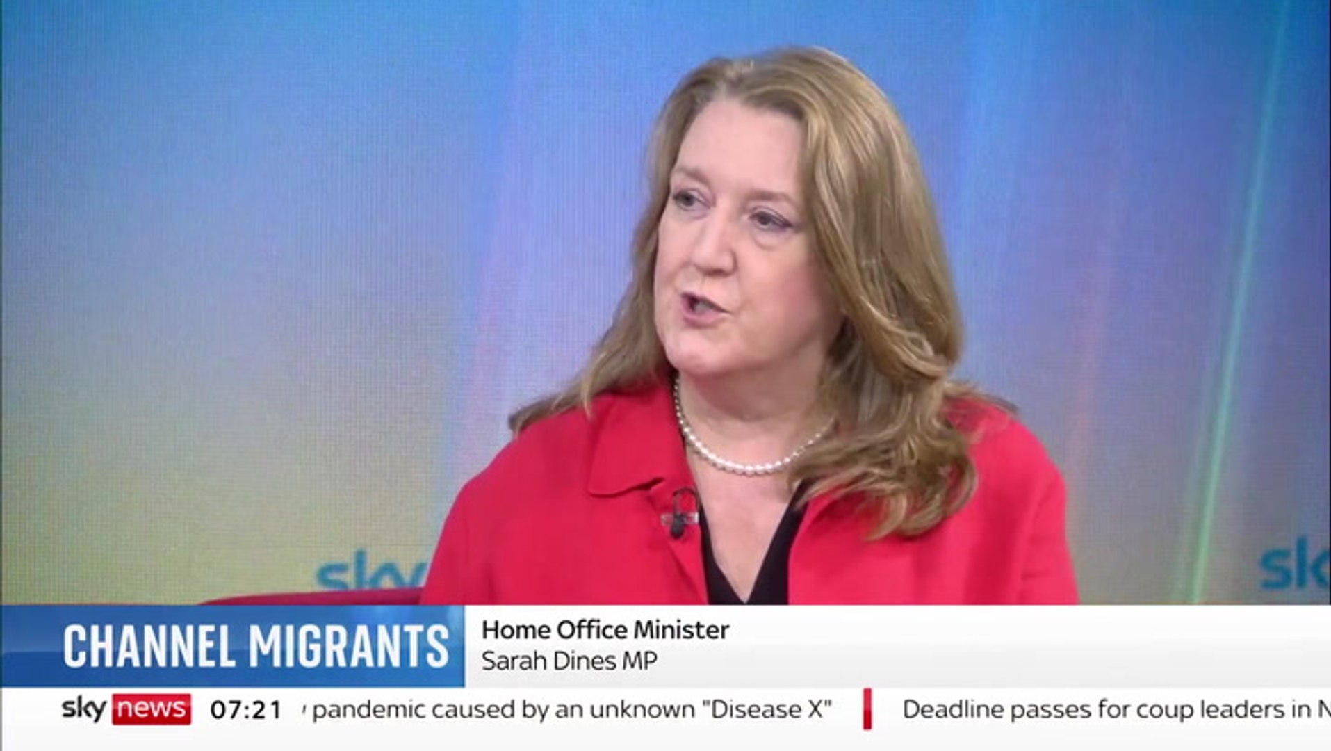 ⁣Housing migrants on Bibby Stockholm barge sends ‘forceful message’, says Home Office minister