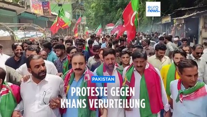 Proteste in Pakistan nach Verurteilung des Oppositionsführers Khan