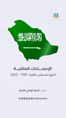 الاحصاءات المناخية في المملكة العربية السعودية لشهر أغسطس للفترة 1985 - 2022