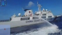 Nave della Cina spara idranti contro la Guardia costiera filippina