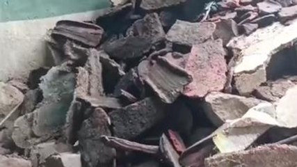 सिलवानी: भारी बारिश से भरभरा कर गिरा कच्चा मकान, बड़ी दुर्घटना टली