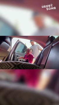 Wholesome Fluffy Surprise: Cute Girl's Car-Inside Cat Delight || Heartsome