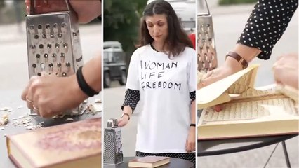 İran asıllı Danimarkalı sanatçı Bazrafkan'dan Kur'an-ı Kerim'e saldırı