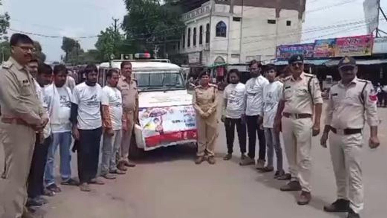 शाजापुर: मैं हूं अभिमन्यु कार्यक्रम, ऑटो रिक्शा चालकों ने निकाली विशाल रैली