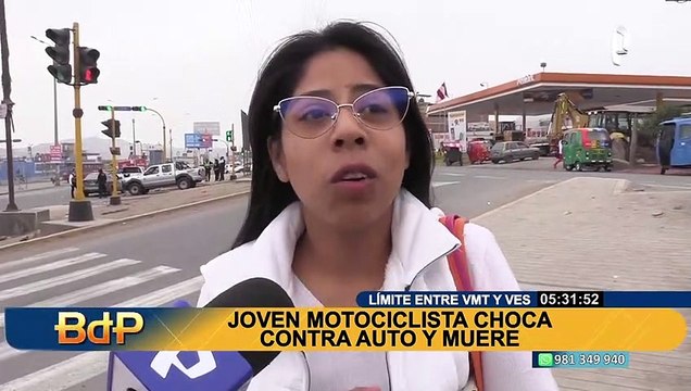 Accidente en límite entre VMT y VES: Motociclista muere tras impactar contra taxista
