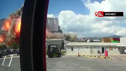 Derince Limanı'ndaki patlama kamerada