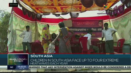 About 460 million children are exposed to extreme heat in South Asia